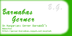 barnabas gerner business card